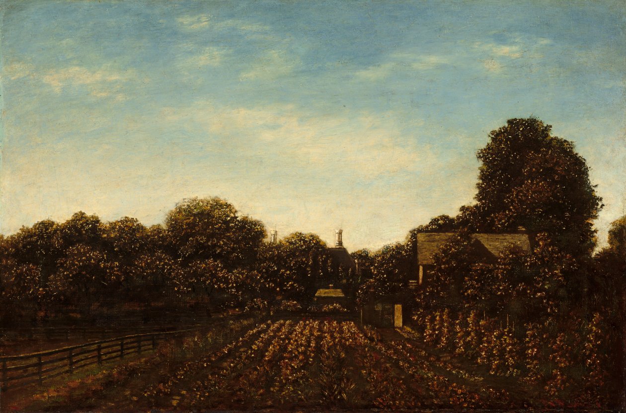 Taiteilijan puutarha, n. 18791889. tekijältä Ralph Albert Blakelock