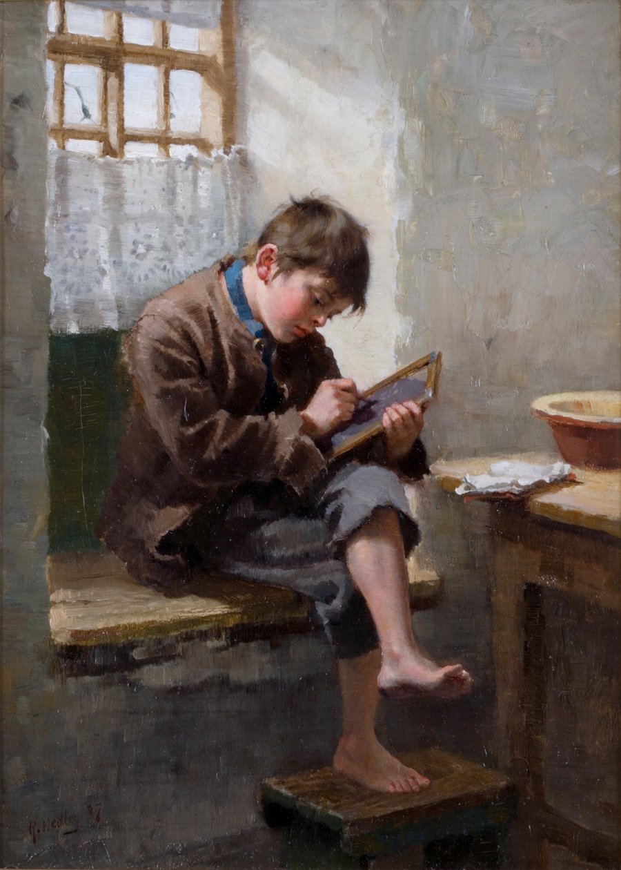 Kotitunteja, 1887 tekijältä Ralph Hedley