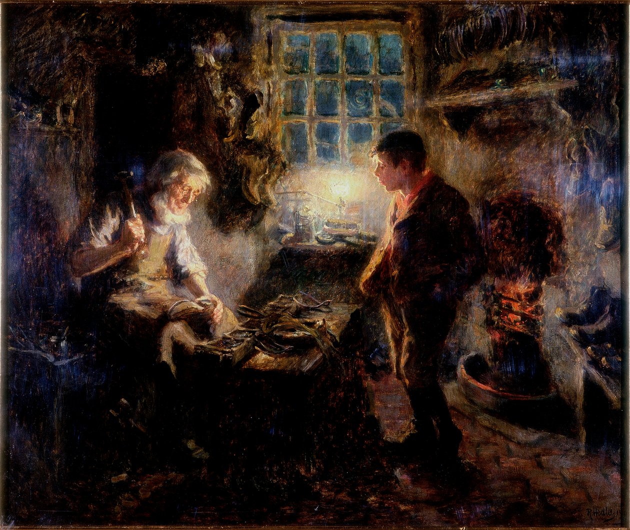 Suutarin kauppa, 1909 tekijältä Ralph Hedley