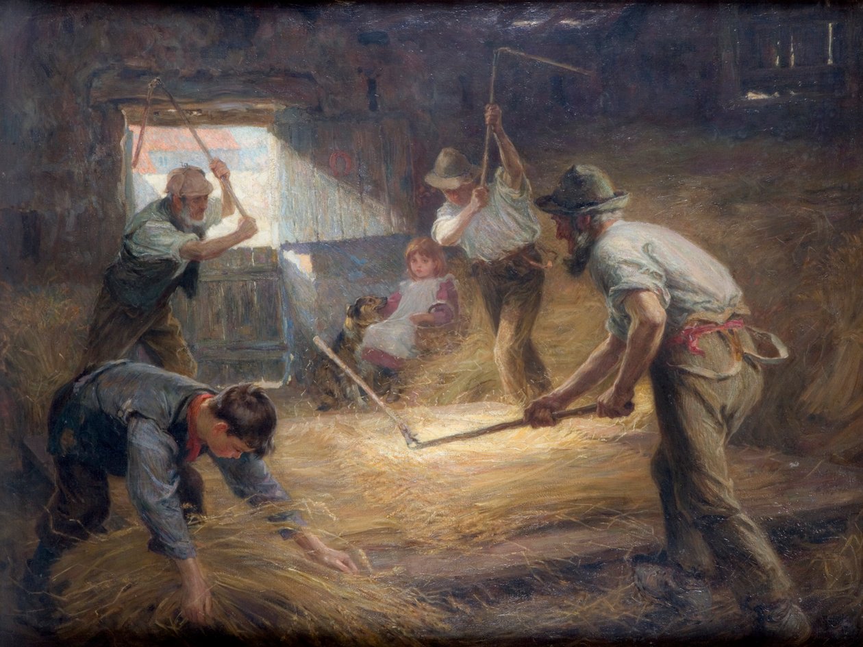The Threshing Floor, n.1898 tekijältä Ralph Hedley