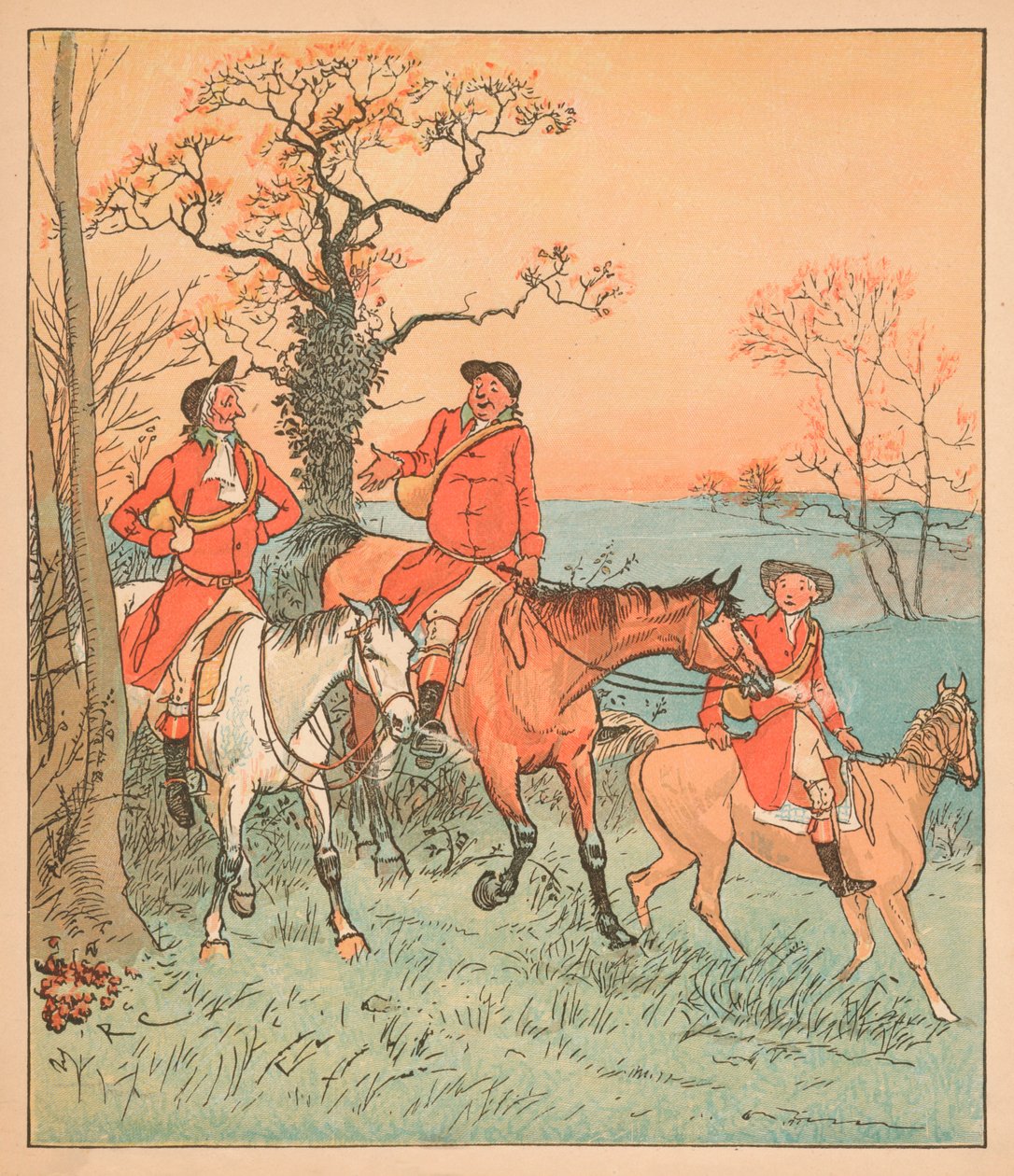 Tämä metsästys ei maksa, 1880. tekijältä Randolph Caldecott