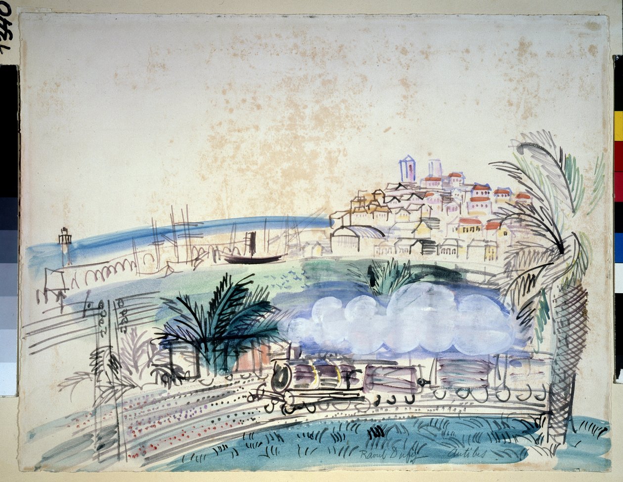 Rautatie on Antibes tekijältä Raoul Dufy