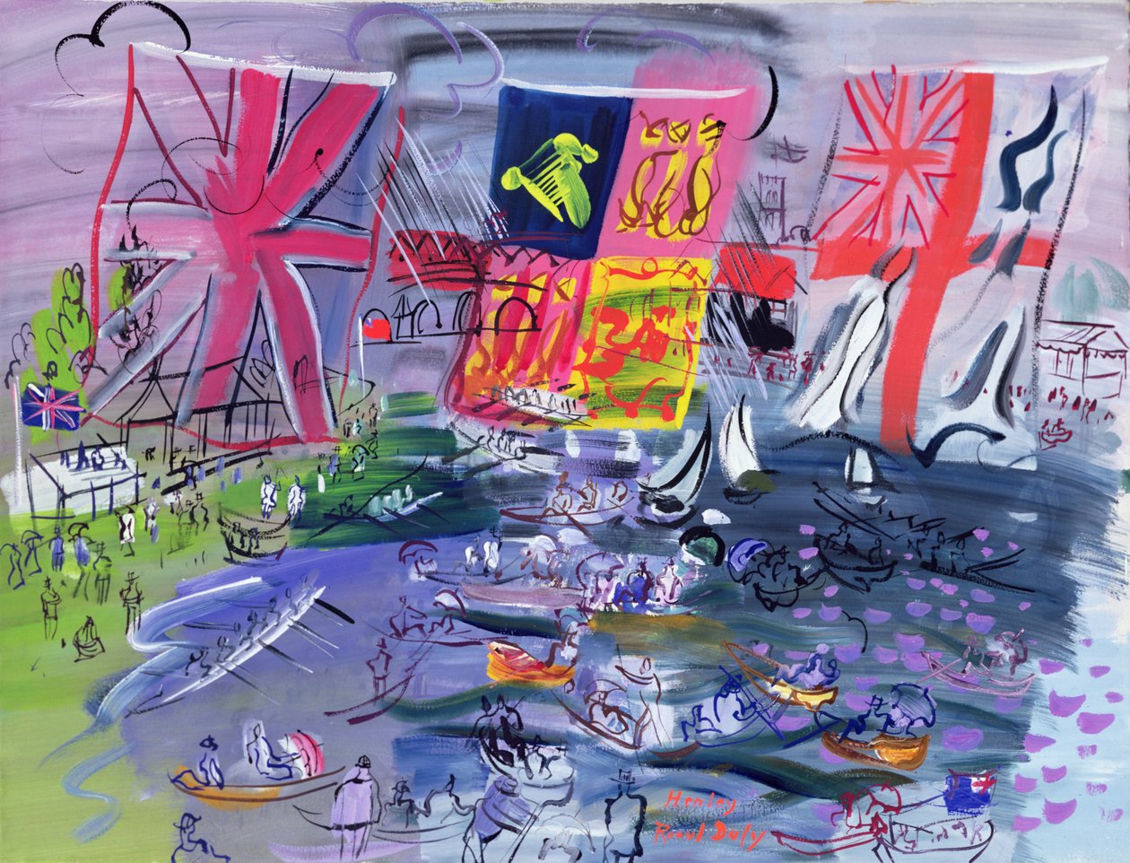 Henleyn regatta, noin 1933 (guassi). tekijältä Raoul Dufy