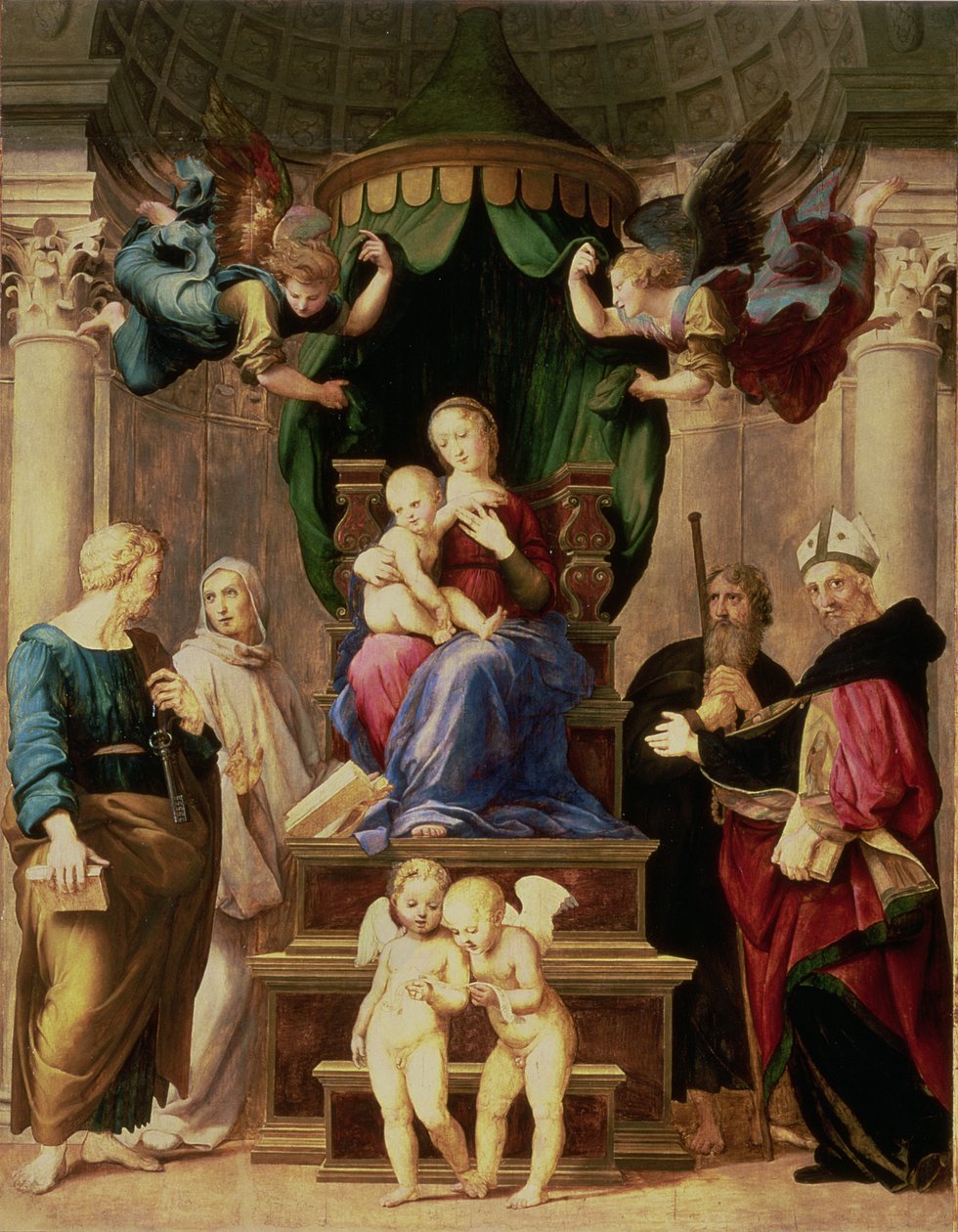 Madonna of the Baldacchino (paneeli) tekijältä Raffaello Sanzio Raphael