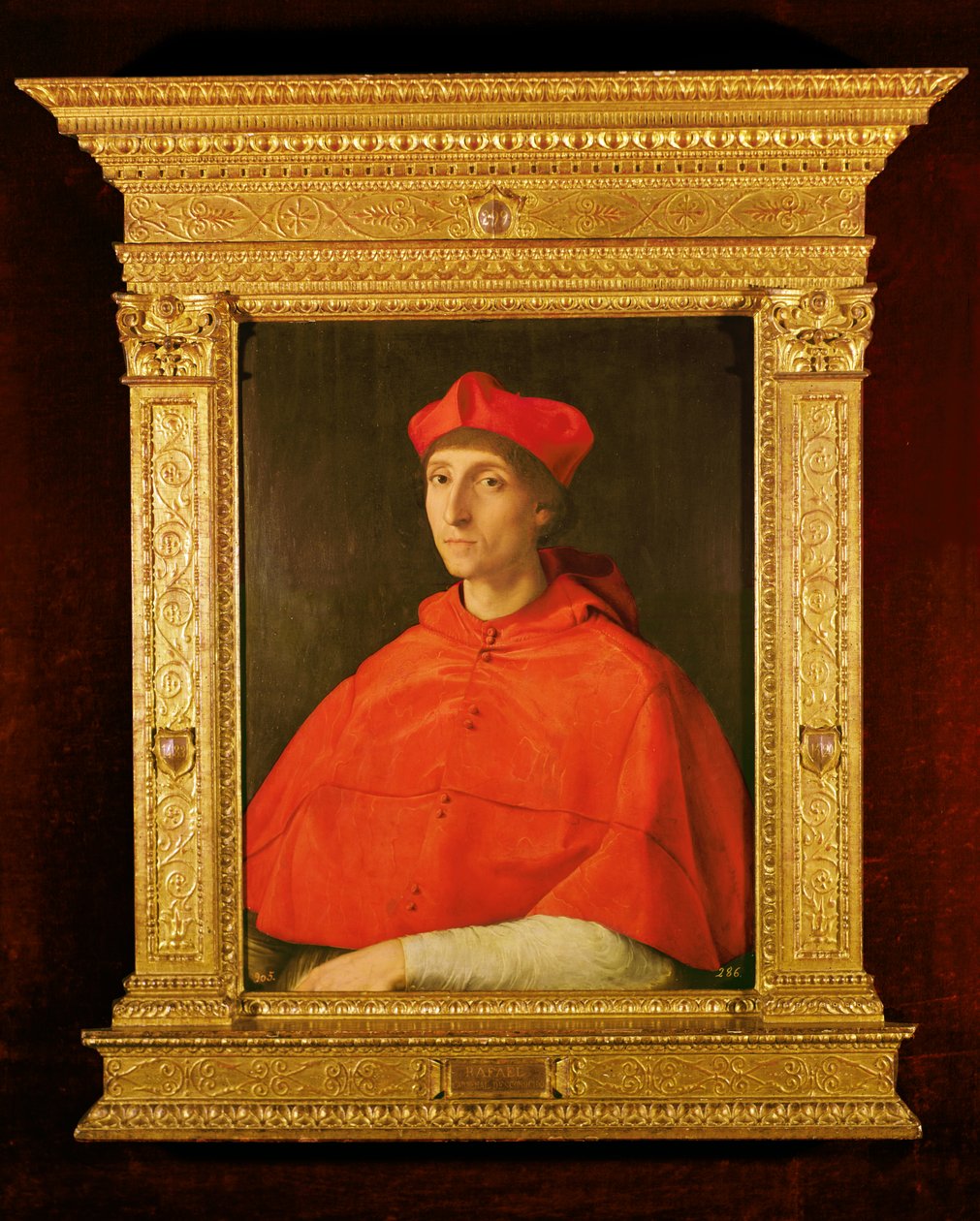 Kardinaalin muotokuva, n. 1510 (öljy puulle) tekijältä Raffaello Sanzio Raphael