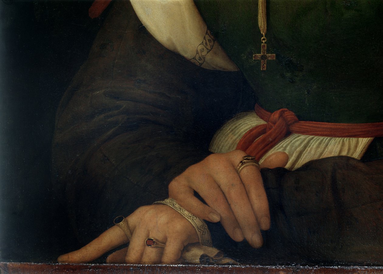 Naisen muotokuva (La Muta), 1507 (yksityiskohta) (ks. 21465, 205588) tekijältä Raffaello Sanzio Raphael