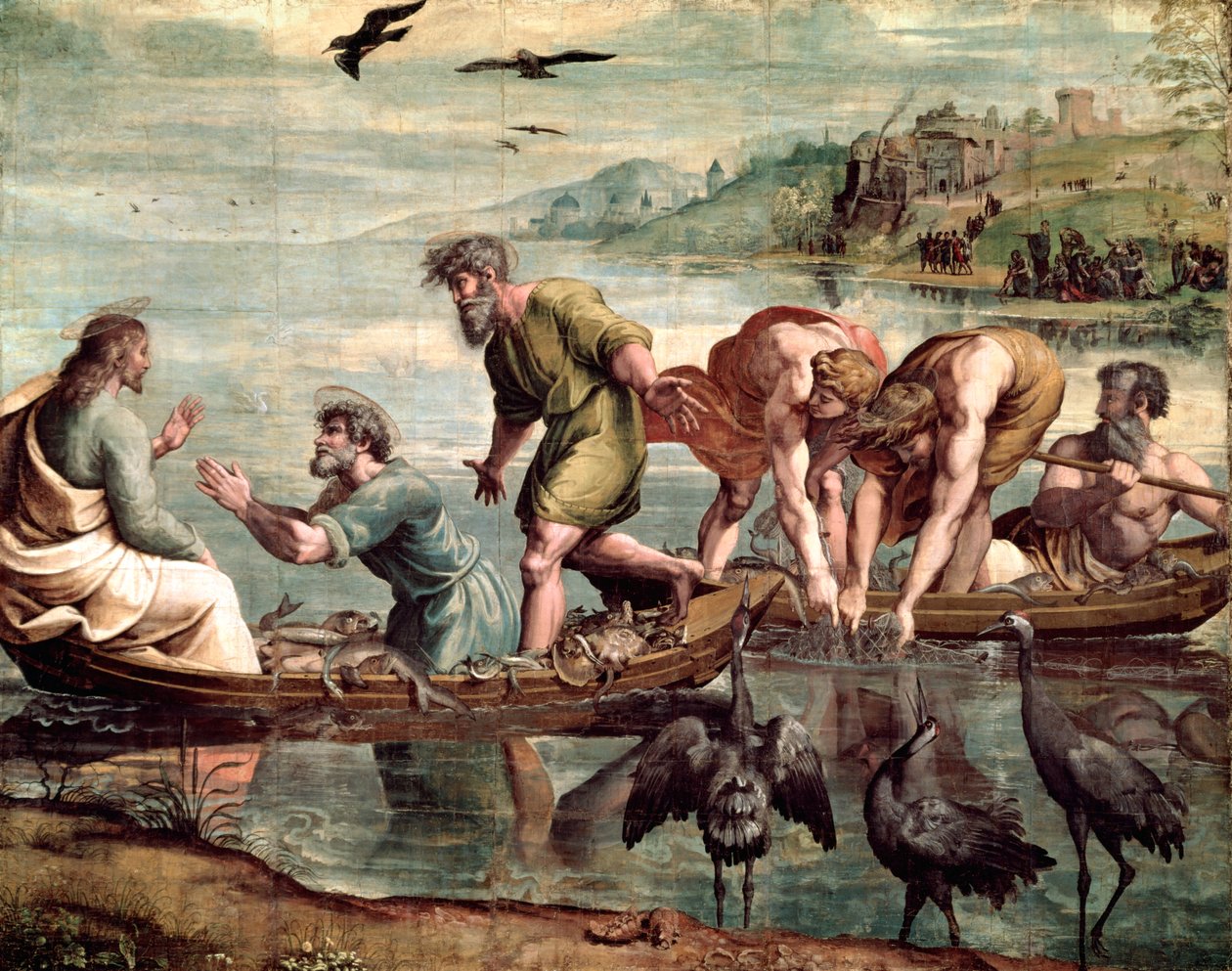 The Miraculous Draft of Fishes (sarjakuva Sikstuksen kappelille) (ENNALASTUS) tekijältä Raffaello Sanzio Raphael