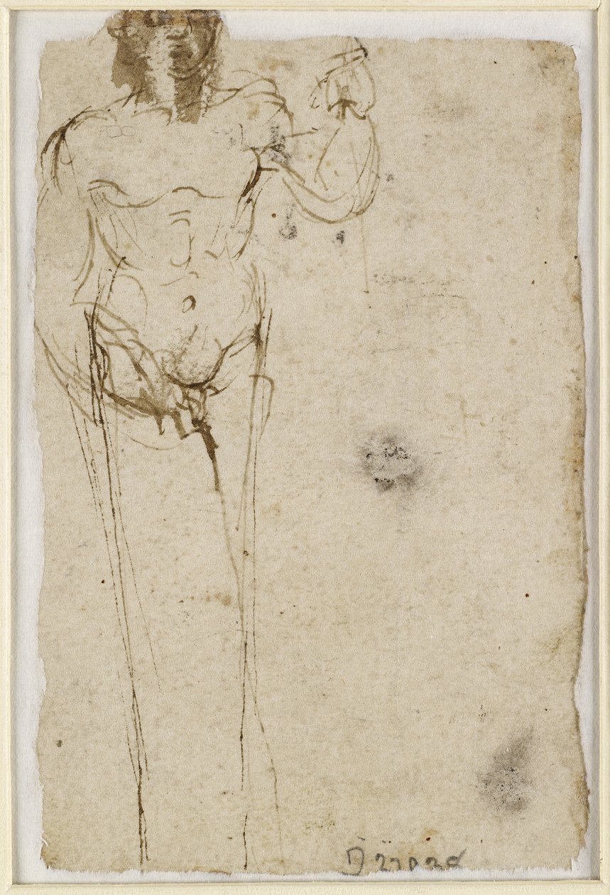 Verso: Study of a Herm, WA1965.47.5 tekijältä Raffaello Sanzio Raphael