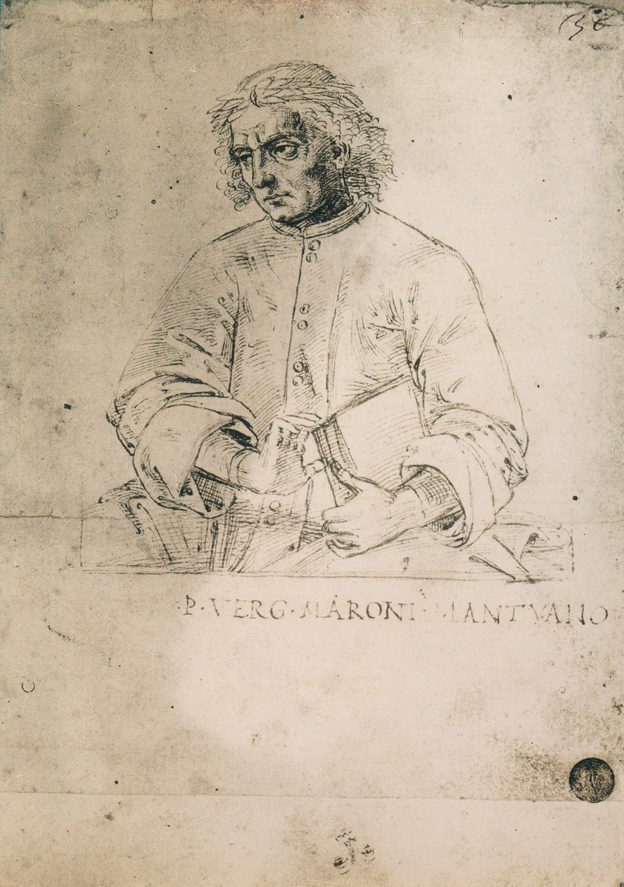Latinalaisen runoilijan Vergiliusin muotokuva; piirustus Raphael, Gallerie dellAccademia, Venetsia tekijältä Raffaello Sanzio Raphael