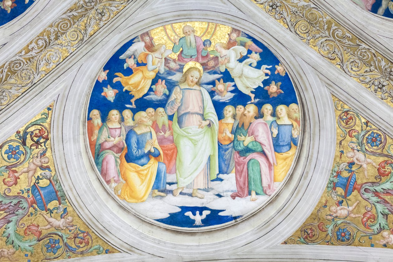 Kristus oikeuden aurinkona tekijältä Raphael (1483 1520)
