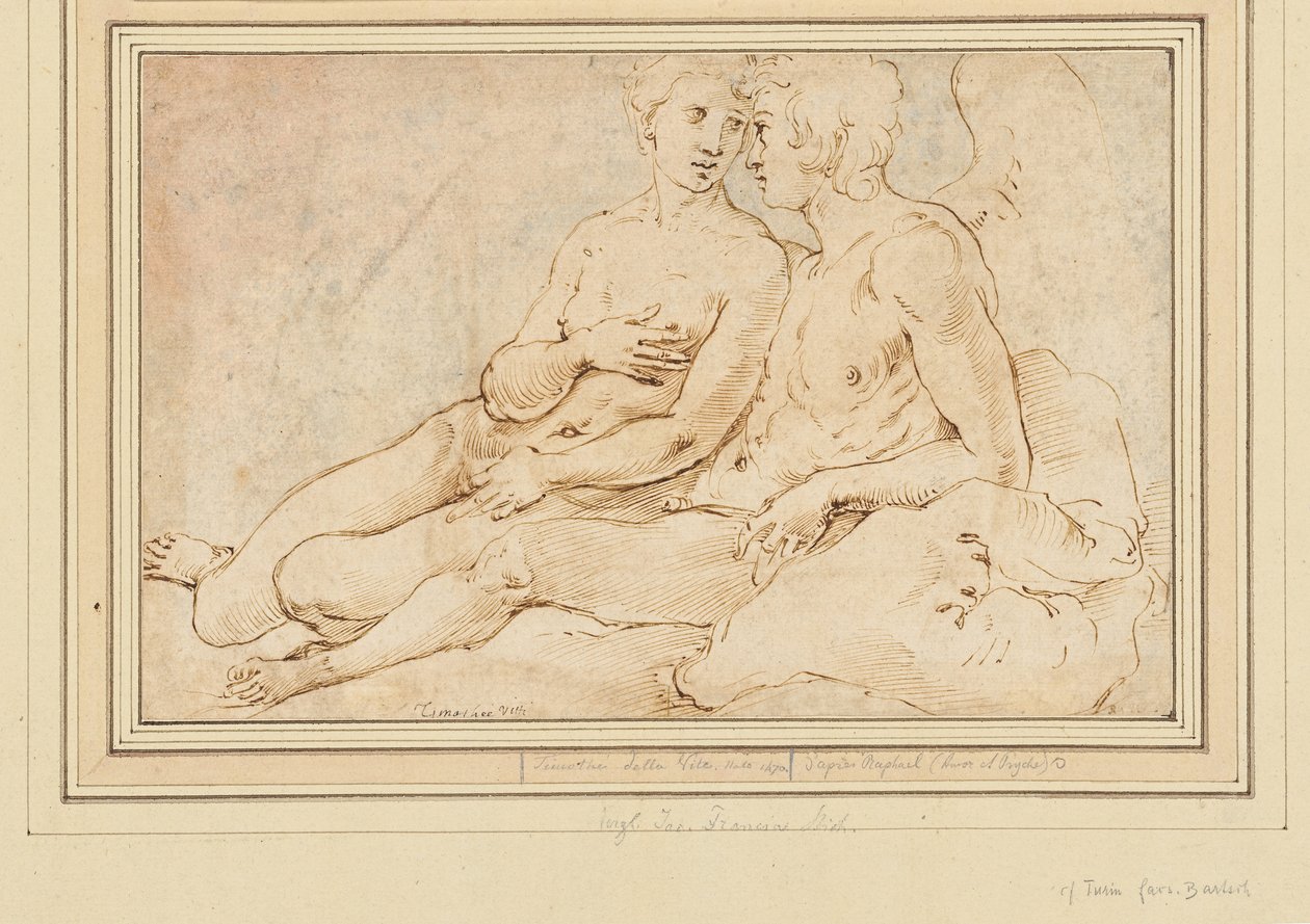 Cupid and Psyche, noin 1540. tekijältä Raphael