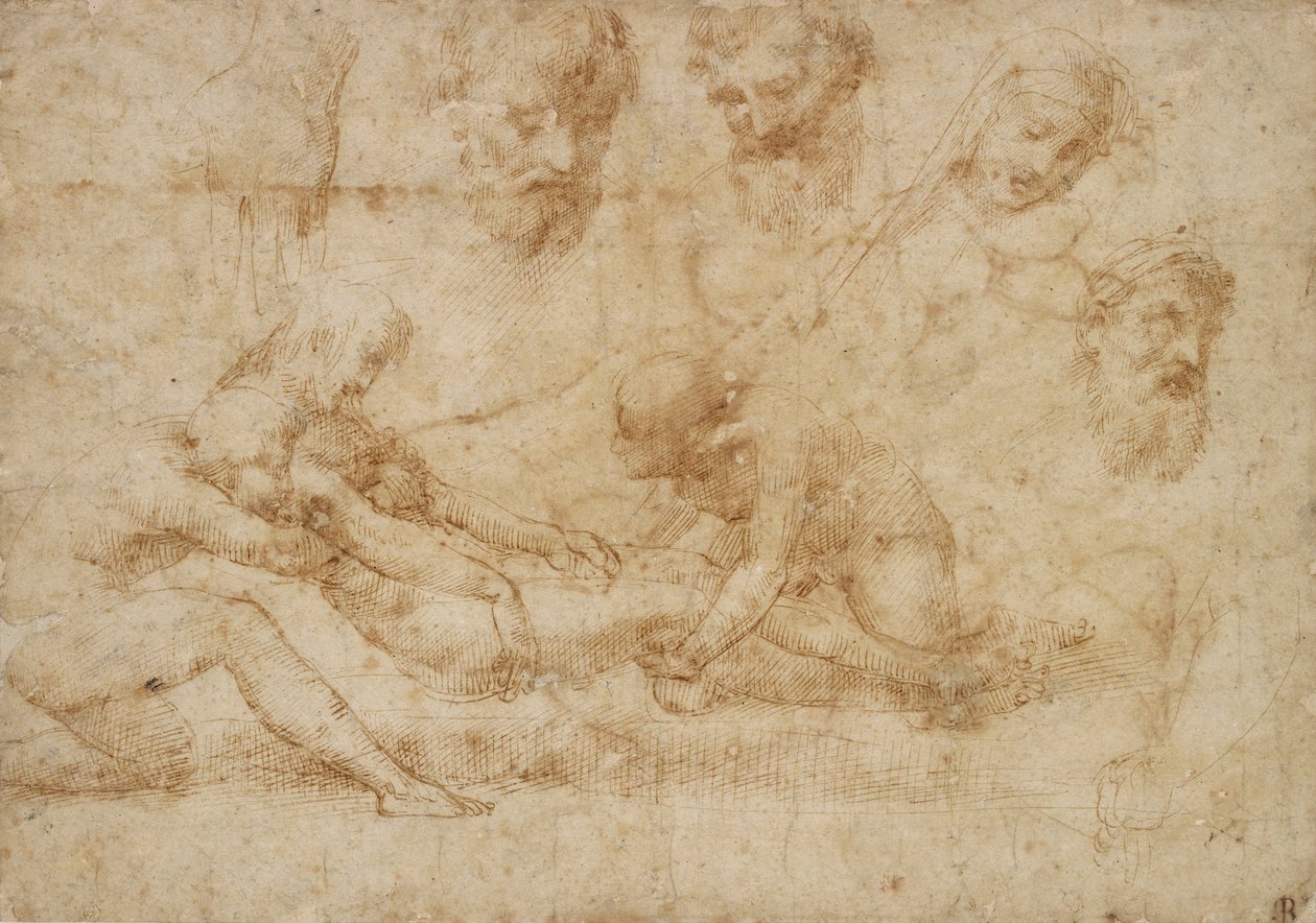 Studies for a Deposition, 1500-luvun alku tekijältä Raphael