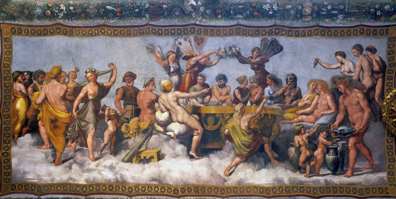 Amorin ja psyyken hääjuhla, 1517. tekijältä Raphael