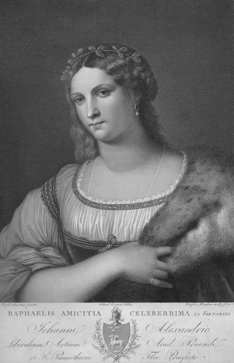 "La Fornarina", 1814. tekijältä Raphael Morghen