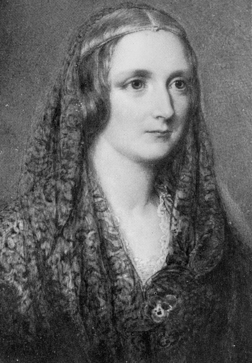 Mary Shelley, hänen kuolemansa jälkeen luotu idealisoitu muotokuva (öljy emalille) tekijältä Reginald Easton