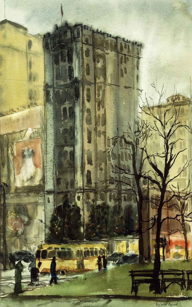 Sateinen päivä New Yorkissa tekijältä Reginald Marsh