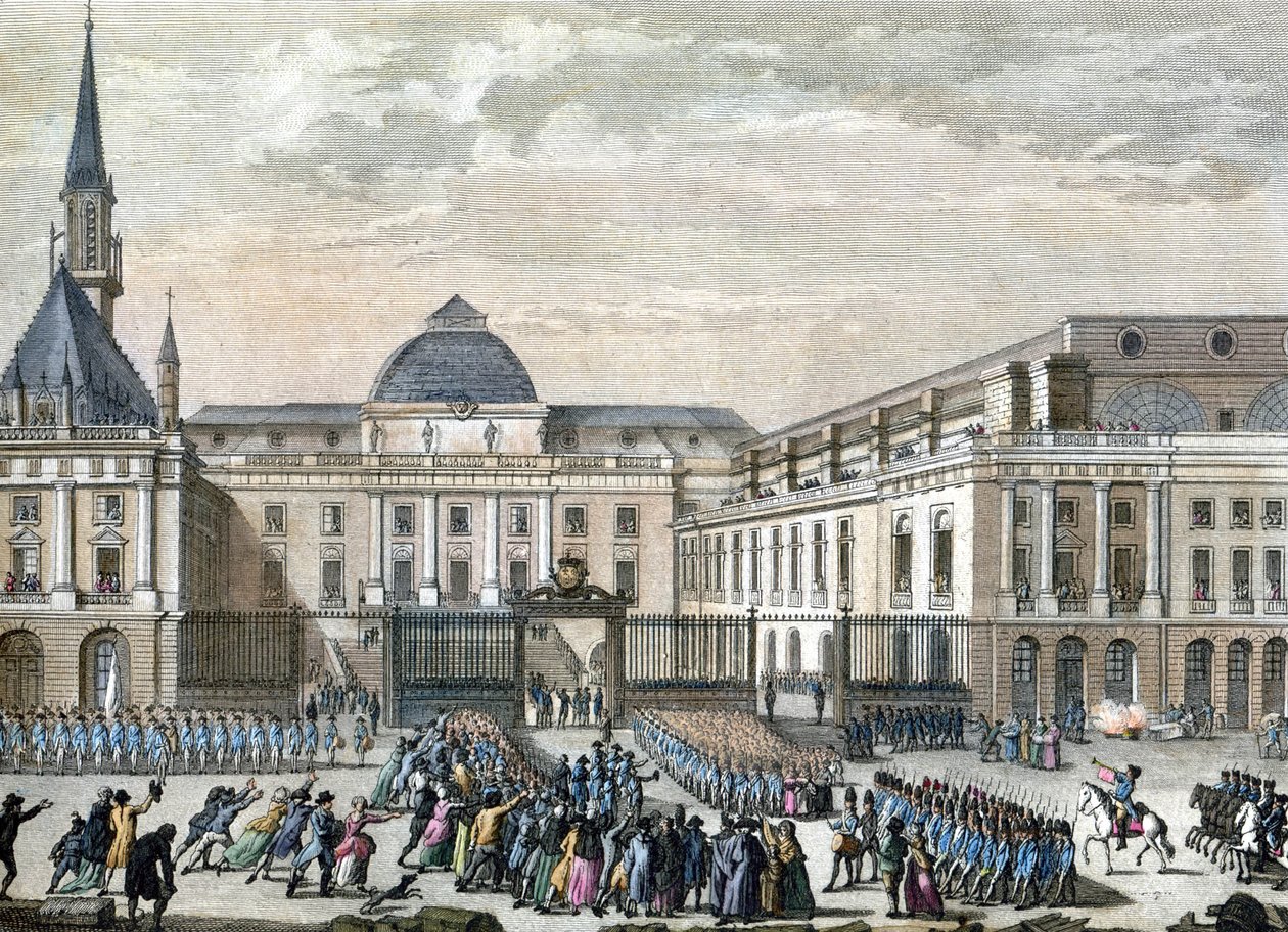 Bailly Pariisin parlamentissa. 1794-1804 (kaiverrus). tekijältä Reiner Vinkeles