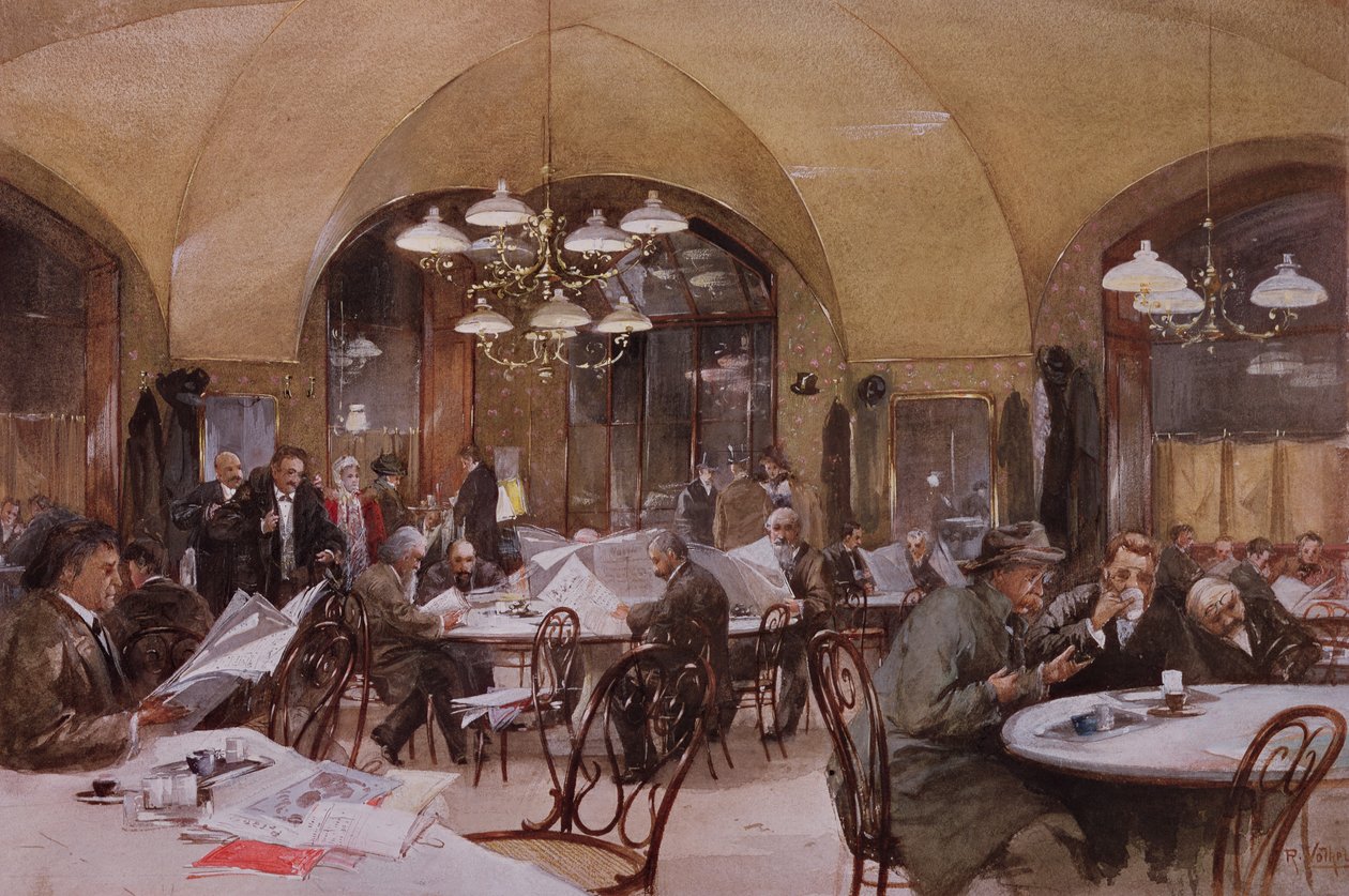 Cafe Griensteinl, Wien, 1890 tekijältä Reinhold Volkel