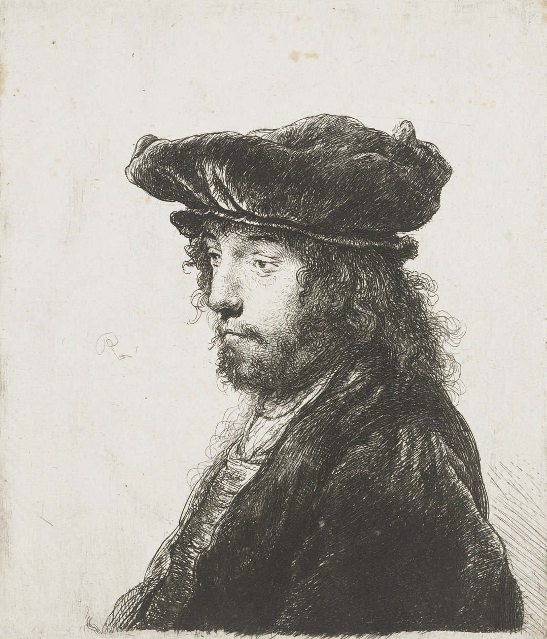 Neljäs itämainen pää, Jan Lievensin jälkeen, 1633-37 tekijältä Rembrandt van Rijn