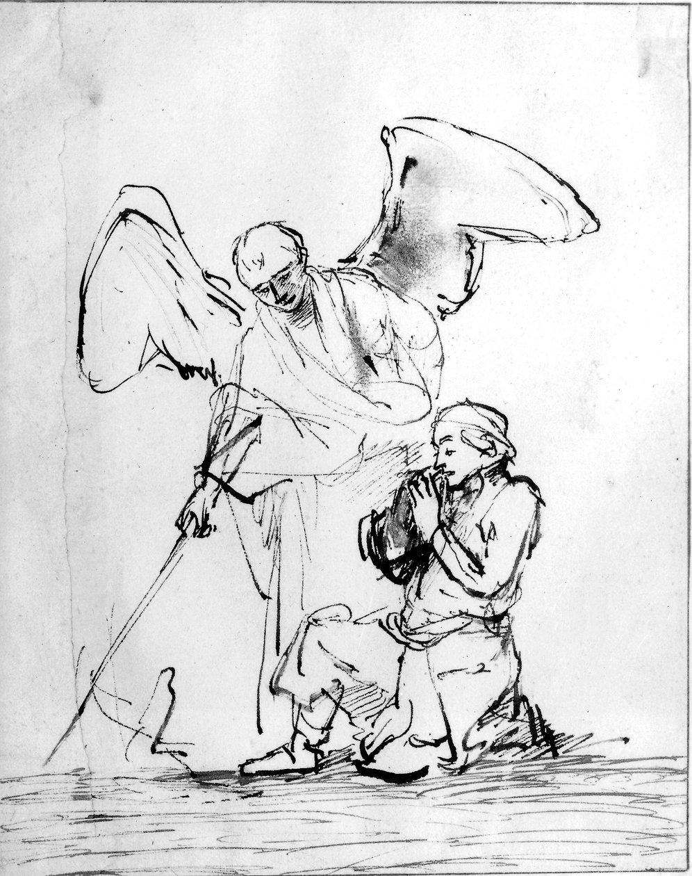 Tobias ja enkeli tekijältä Rembrandt van Rijn
