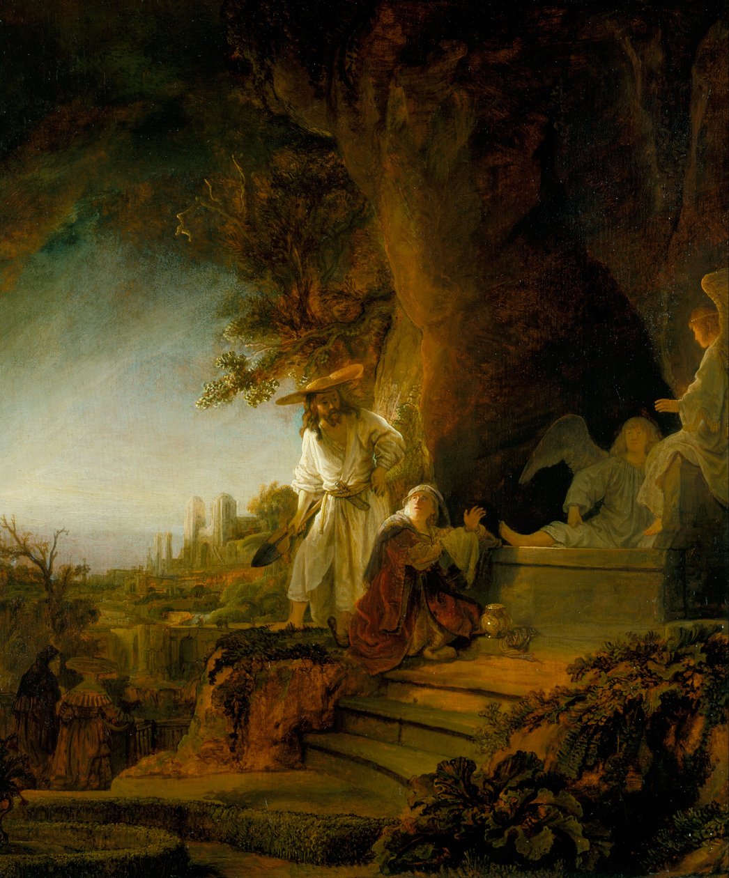 Kristus ja Pyhä Maria Magdaleena haudalla tekijältä Rembrandt van Rijn
