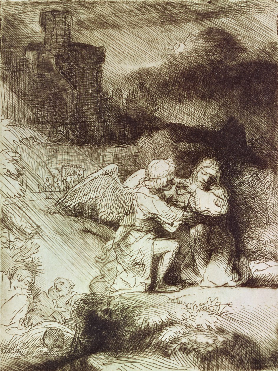 Agony in the Garden tekijältä Rembrandt van Rijn