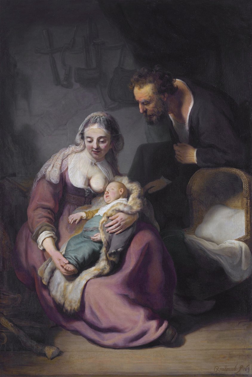 Pyhä perhe tekijältä Rembrandt van Rijn
