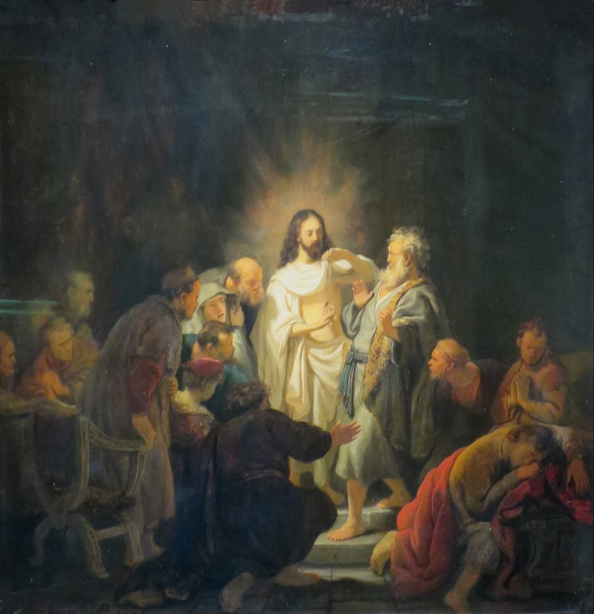Pyhän Tuomaan uskomattomuus tekijältä Rembrandt van Rijn