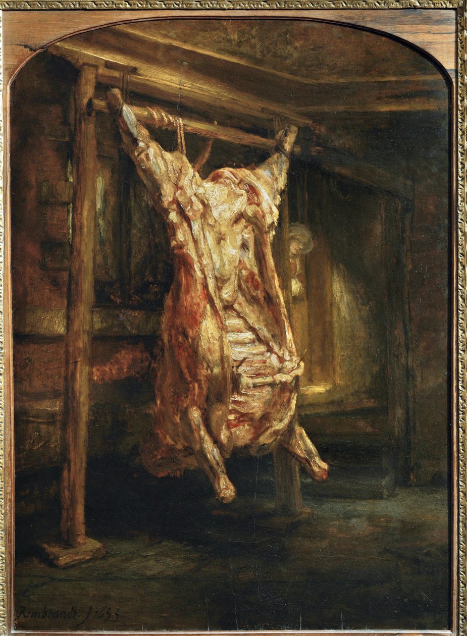 Teurastettu härkä ... tekijältä Rembrandt Harmensz. van Rijn