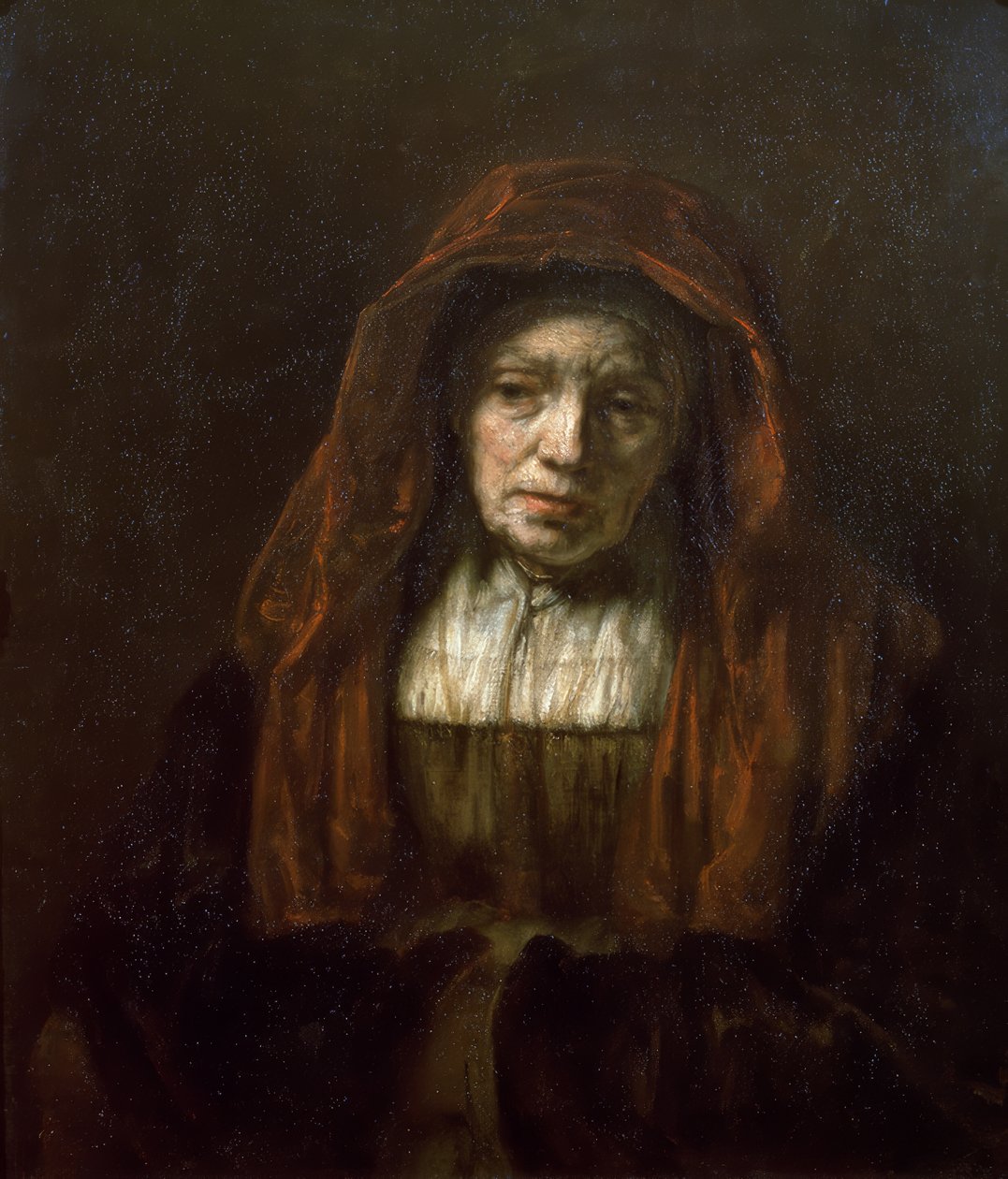 Alte Frau mit Kopftuch tekijältä Rembrandt van Rijn