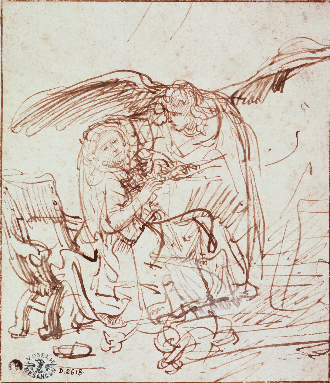 Ilmoitus (piirustus) tekijältä Rembrandt van Rijn