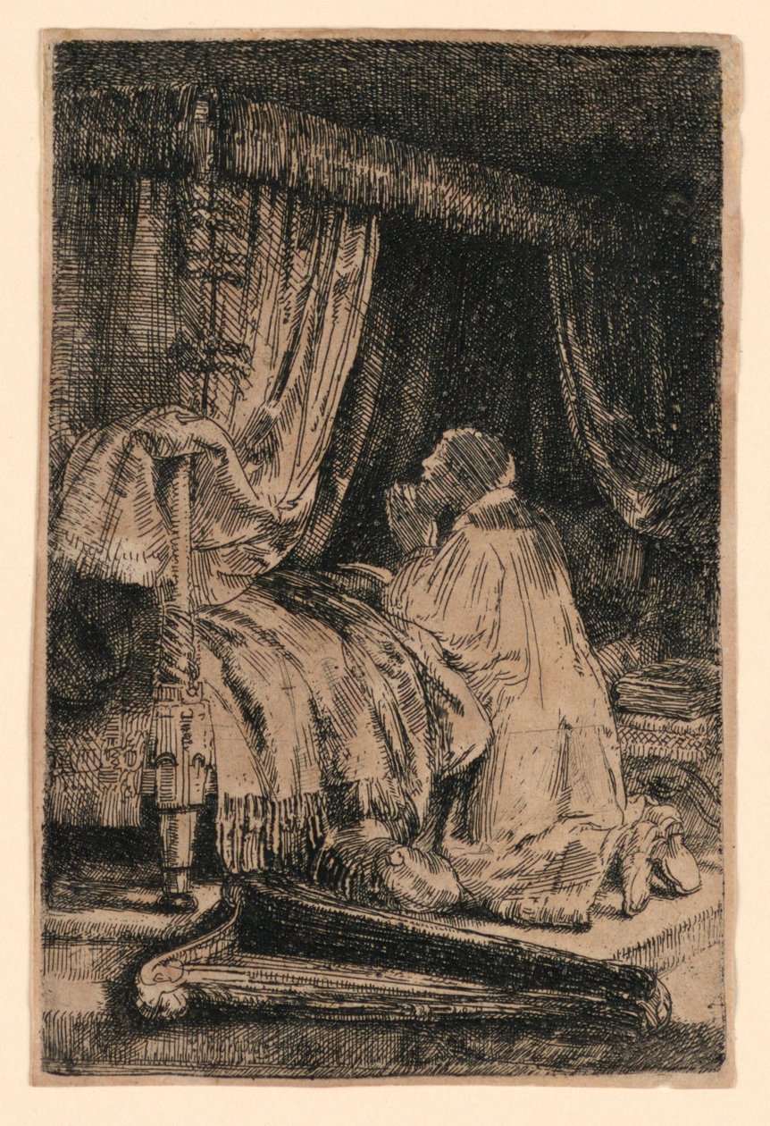 Daavid rukouksessa tekijältä Rembrandt van Rijn