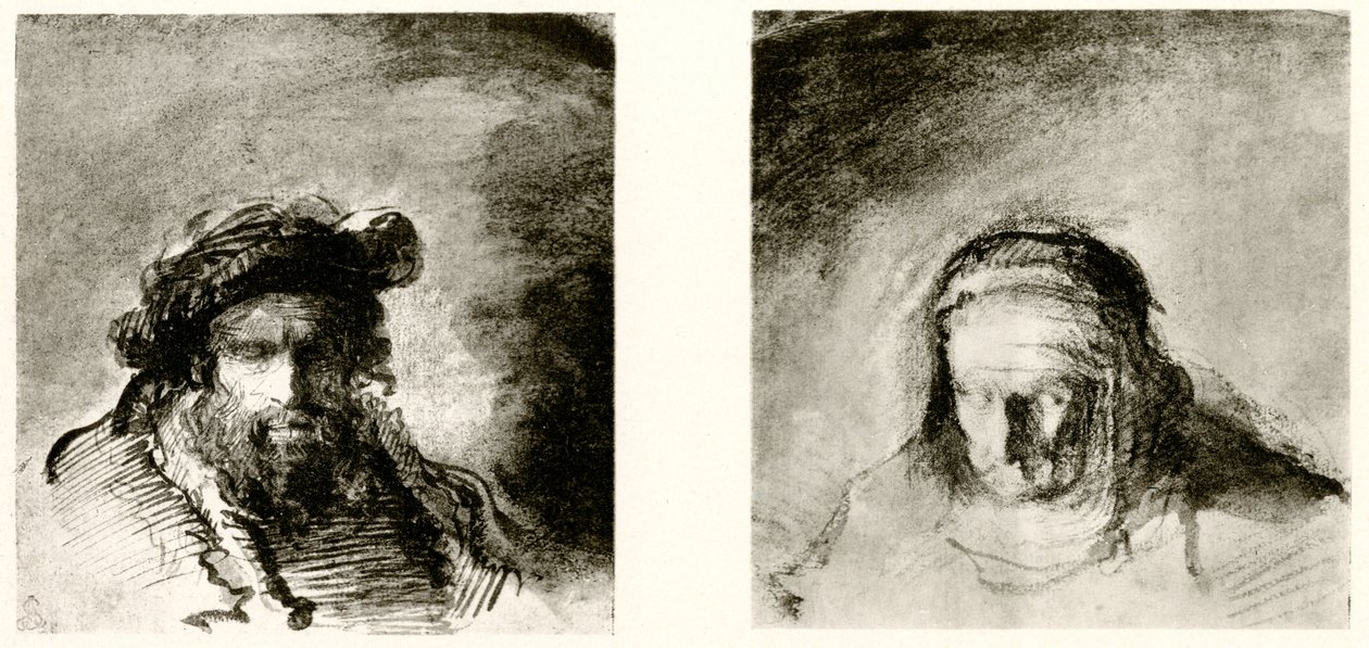 Pään tutkimukset tekijältä Rembrandt van Rijn