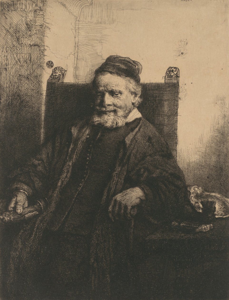 Jan Lutma, 1656, 1656. tekijältä Rembrandt van Rijn