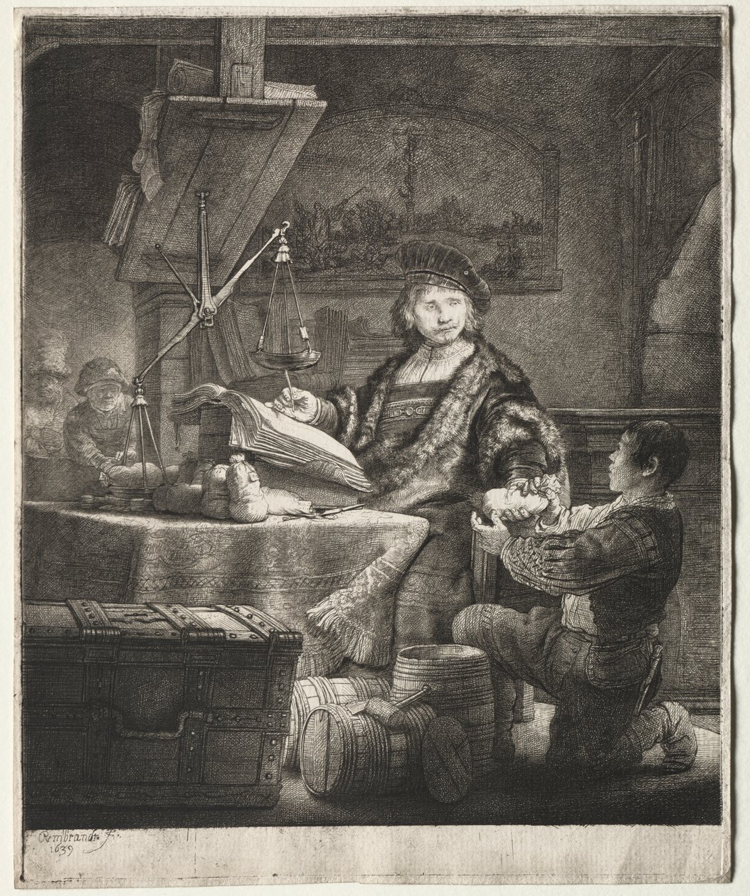 Jan Uytenbogaert tekijältä Rembrandt van Rijn