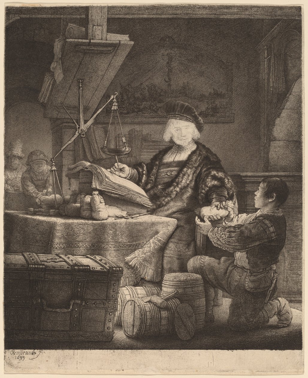 Jan Uytenbogaert, "Kultavaaka" tekijältä Rembrandt van Rijn
