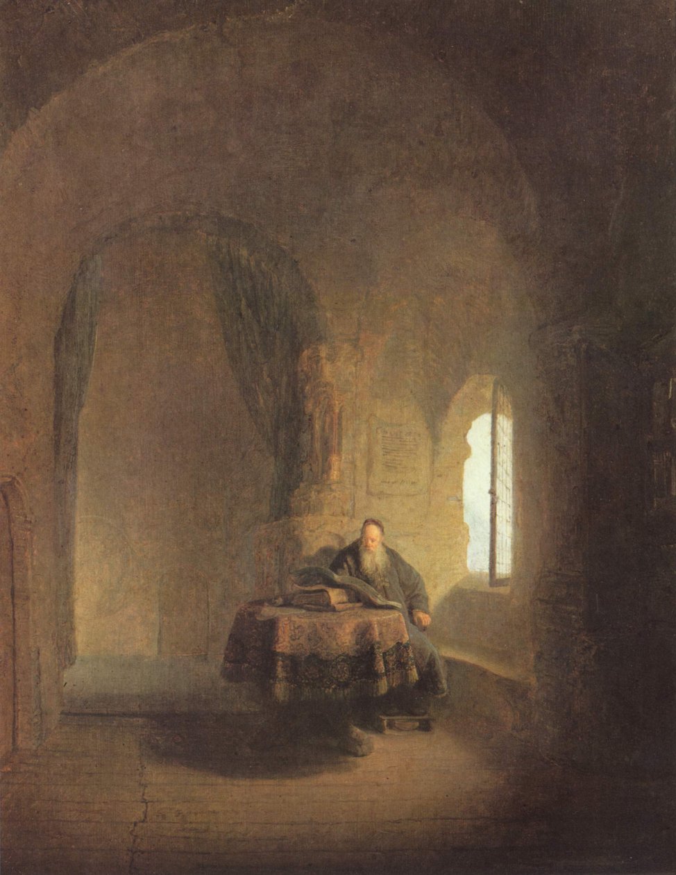 Pyhä Anastasius, noin 1660 tekijältä Rembrandt van Rijn