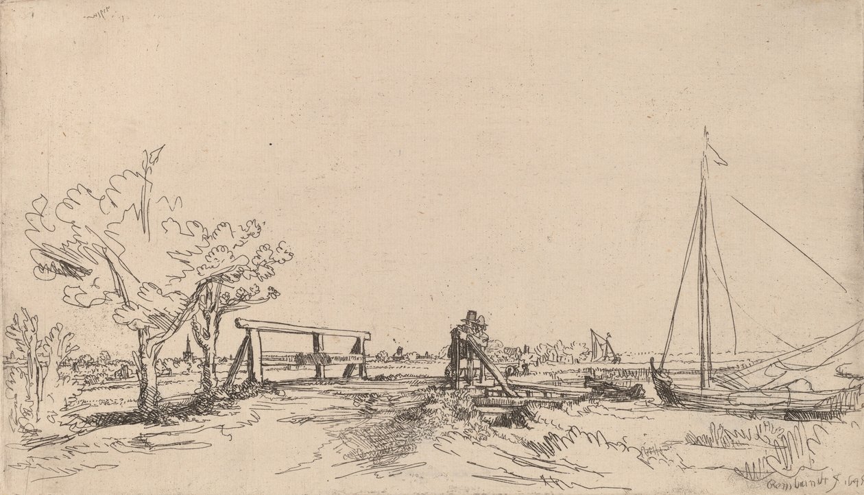Kuuden silta, 1645. tekijältä Rembrandt van Rijn