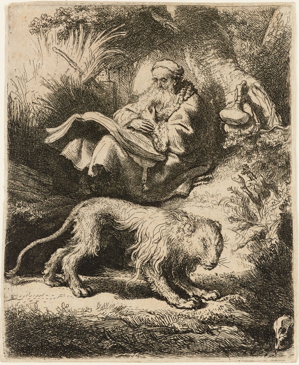 Pyhän Hieronymuksen luku, 1634. tekijältä Rembrandt van Rijn