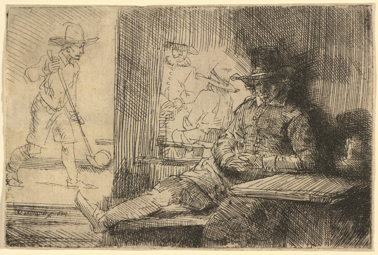 Golfin pelaaja tekijältä Rembrandt van Rijn