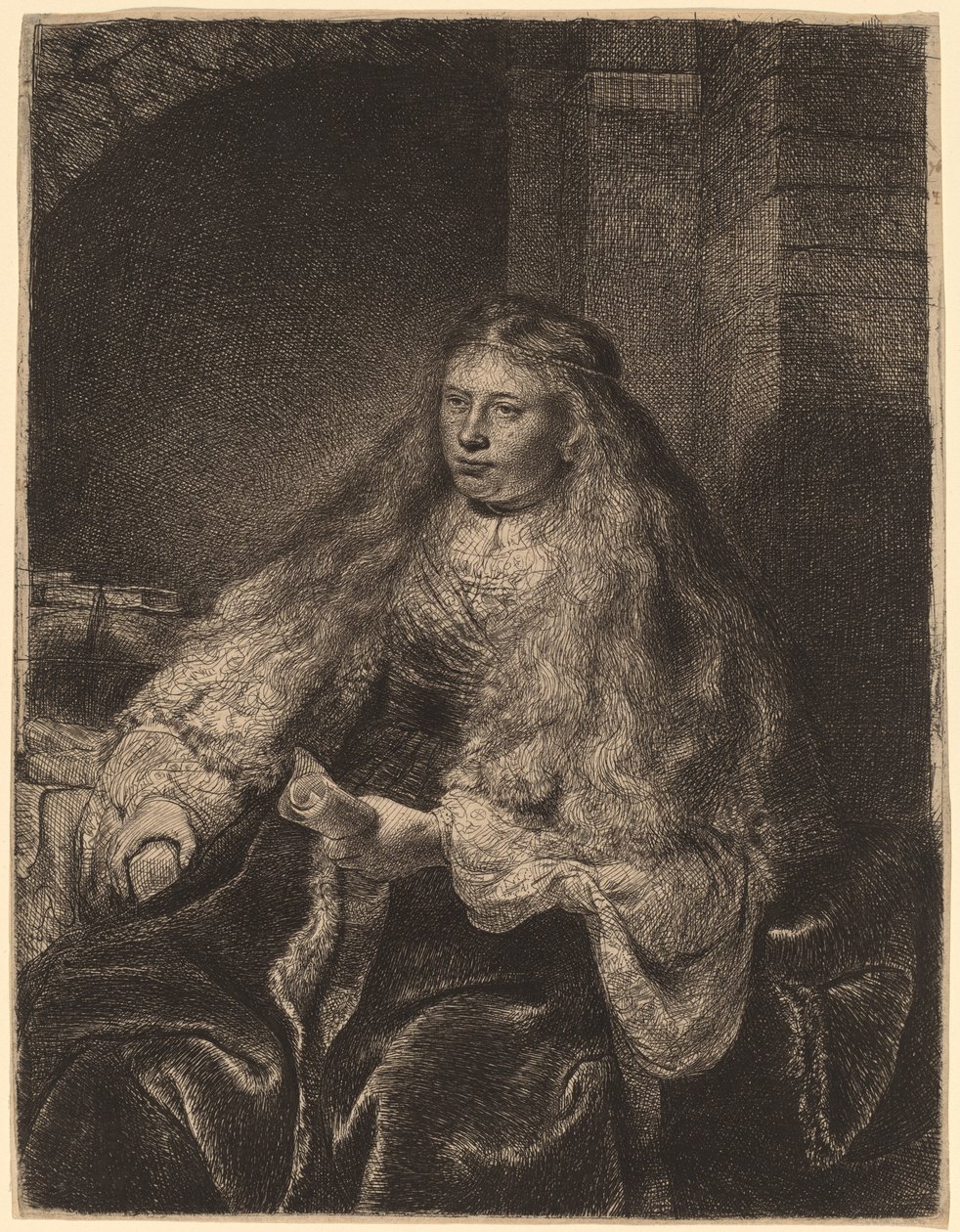 Suuri juutalainen morsian tekijältä Rembrandt van Rijn