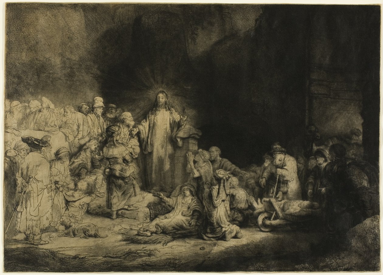 Sadan guldenin vedos tekijältä Rembrandt van Rijn