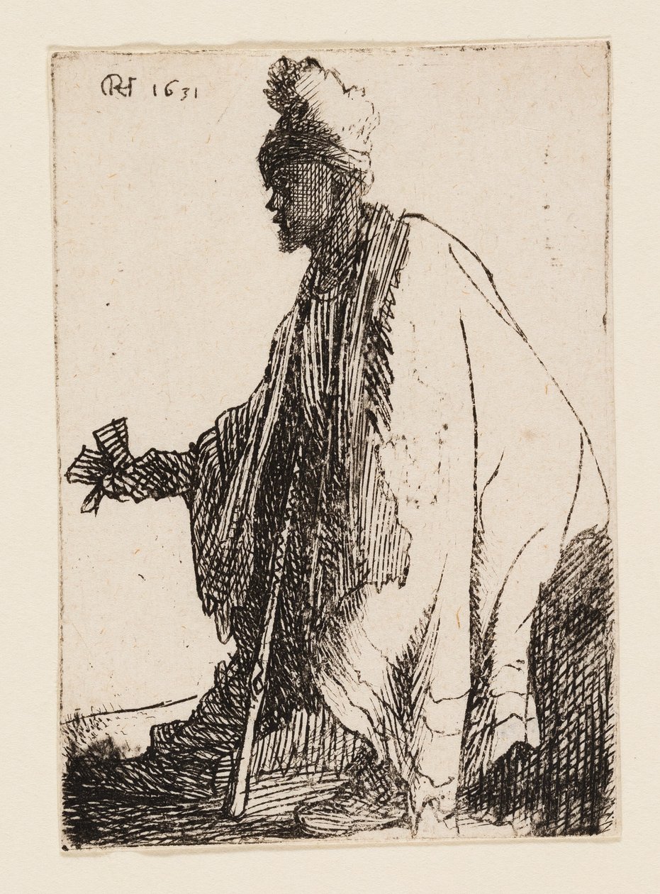 Spitaalinen ("Lazarus Klep") tekijältä Rembrandt van Rijn