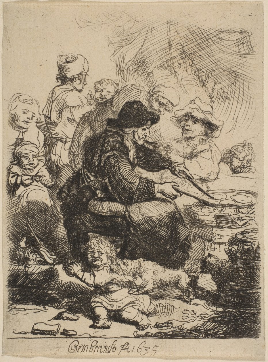 Pannukakkunainen, 1635. tekijältä Rembrandt van Rijn