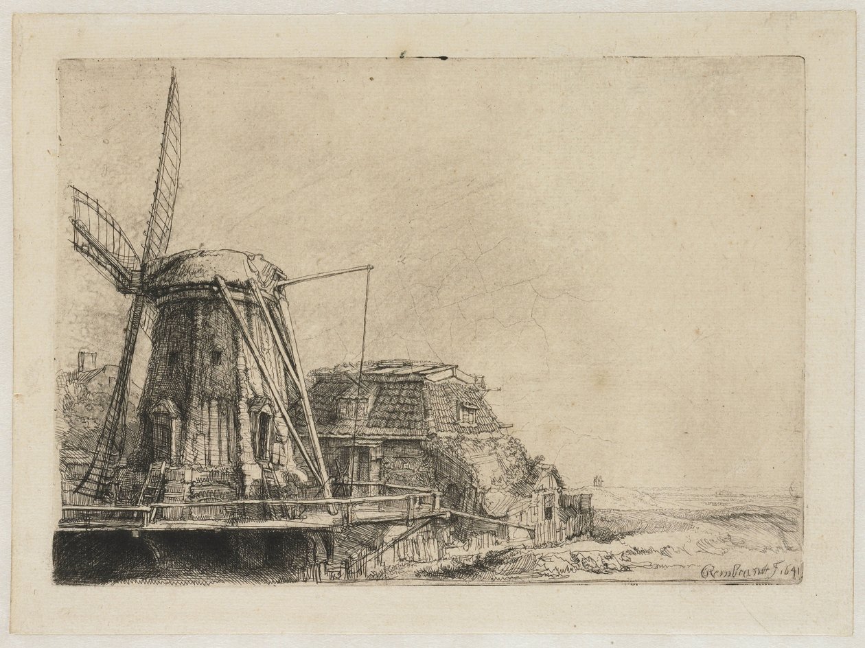 Tuulimylly Tuulimylly tekijältä Rembrandt van Rijn