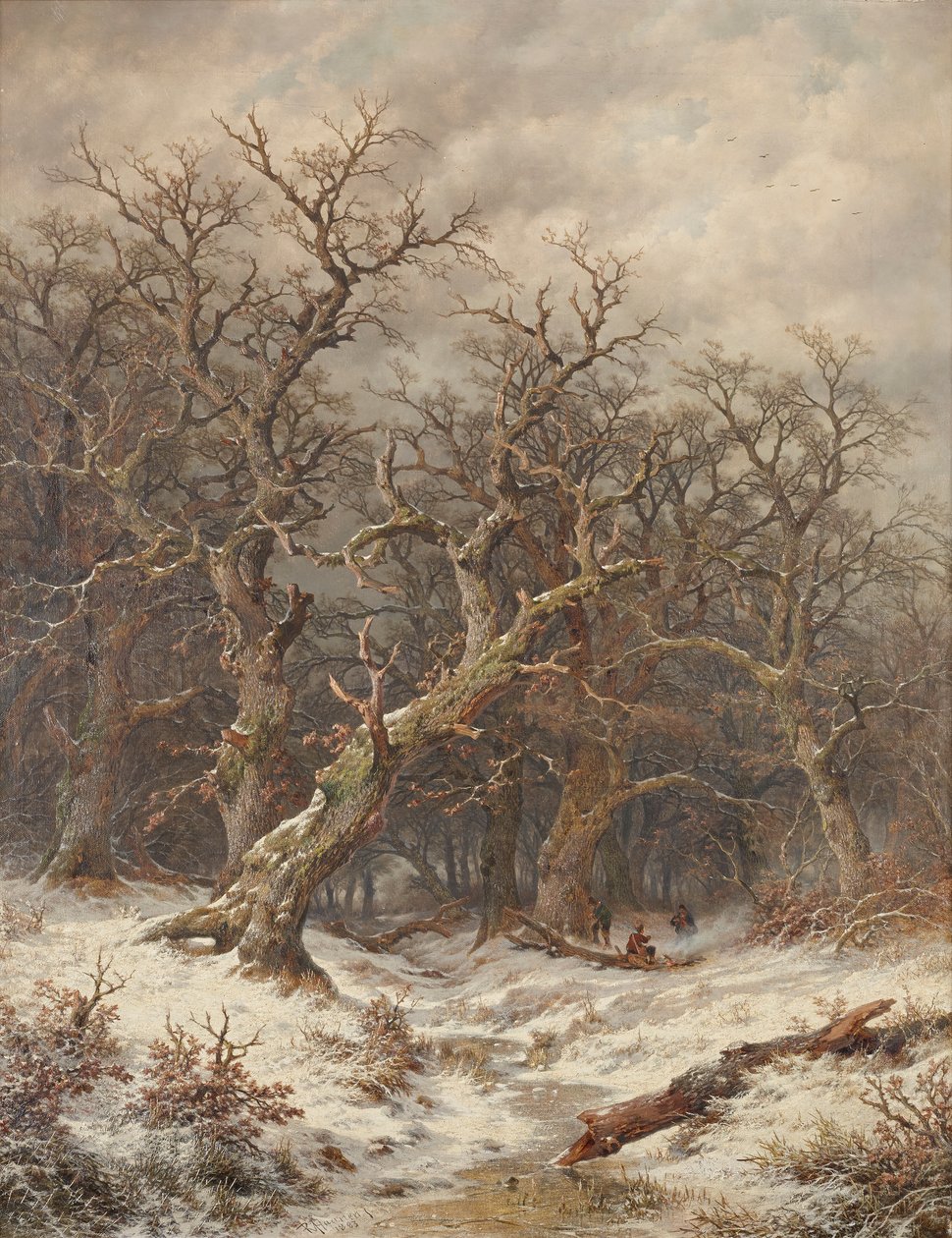 Talvimaisema (talvimetsä) tekijältä Remigius Adrianus van Haanen