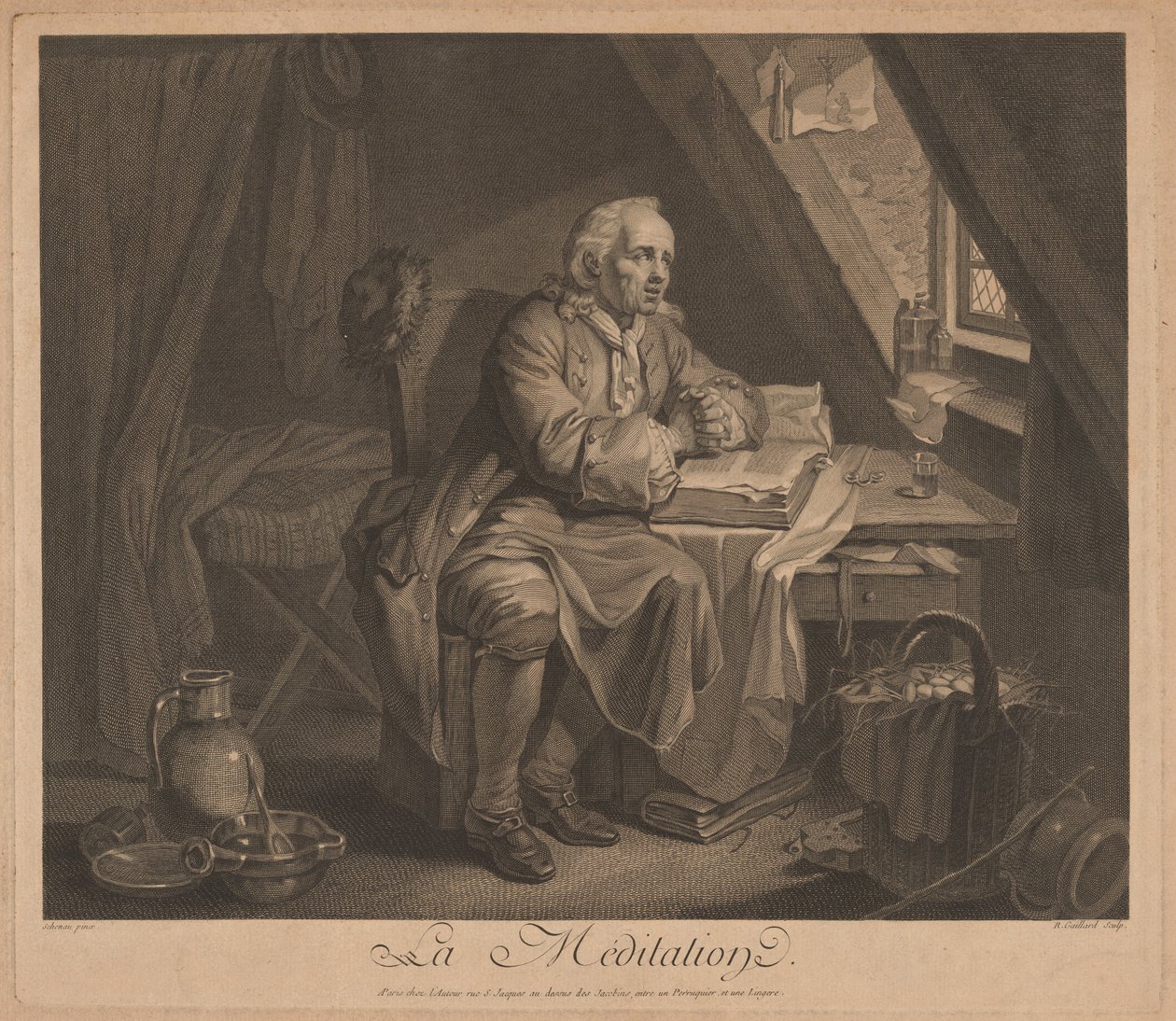 Meditaatio tekijältä René Gaillard, after Johann Eleazar Schenau