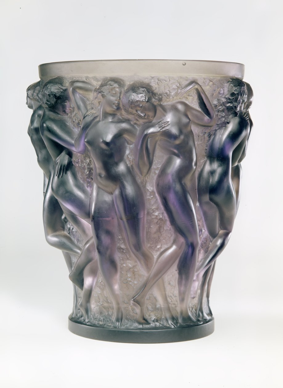 Laliquen Bacchantes-maljakko, n. 1902 tekijältä Rene Jules Lalique