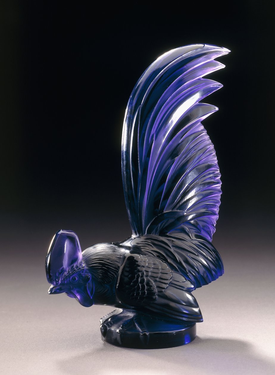 Coq Nain, n. 1926 (violetti lasi) tekijältä Rene Jules Lalique