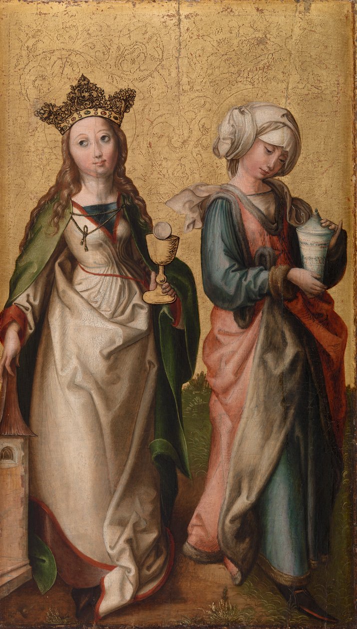 Pyhät Barbara ja Maria Magdaleena tekijältä Rhenish Master